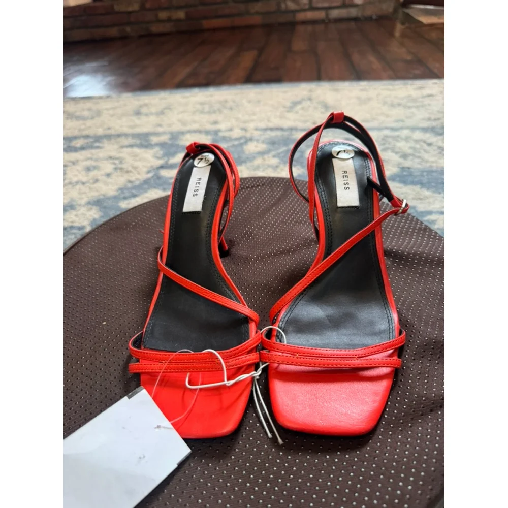 REISS | NWT Red Strappy Heels Size EU 38